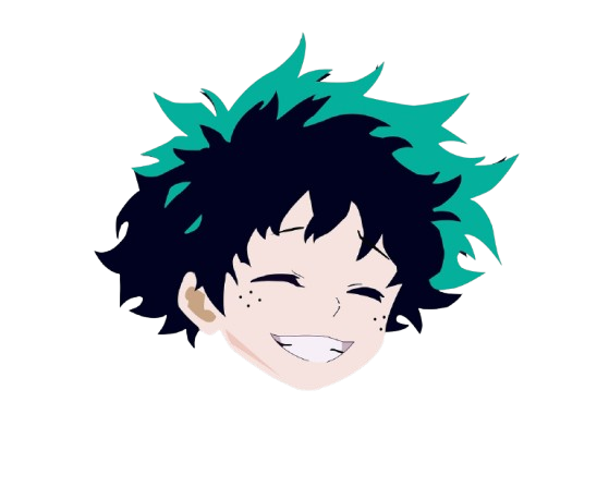 Rostre del superheroi Izuku Midoriya de Boku no Hero